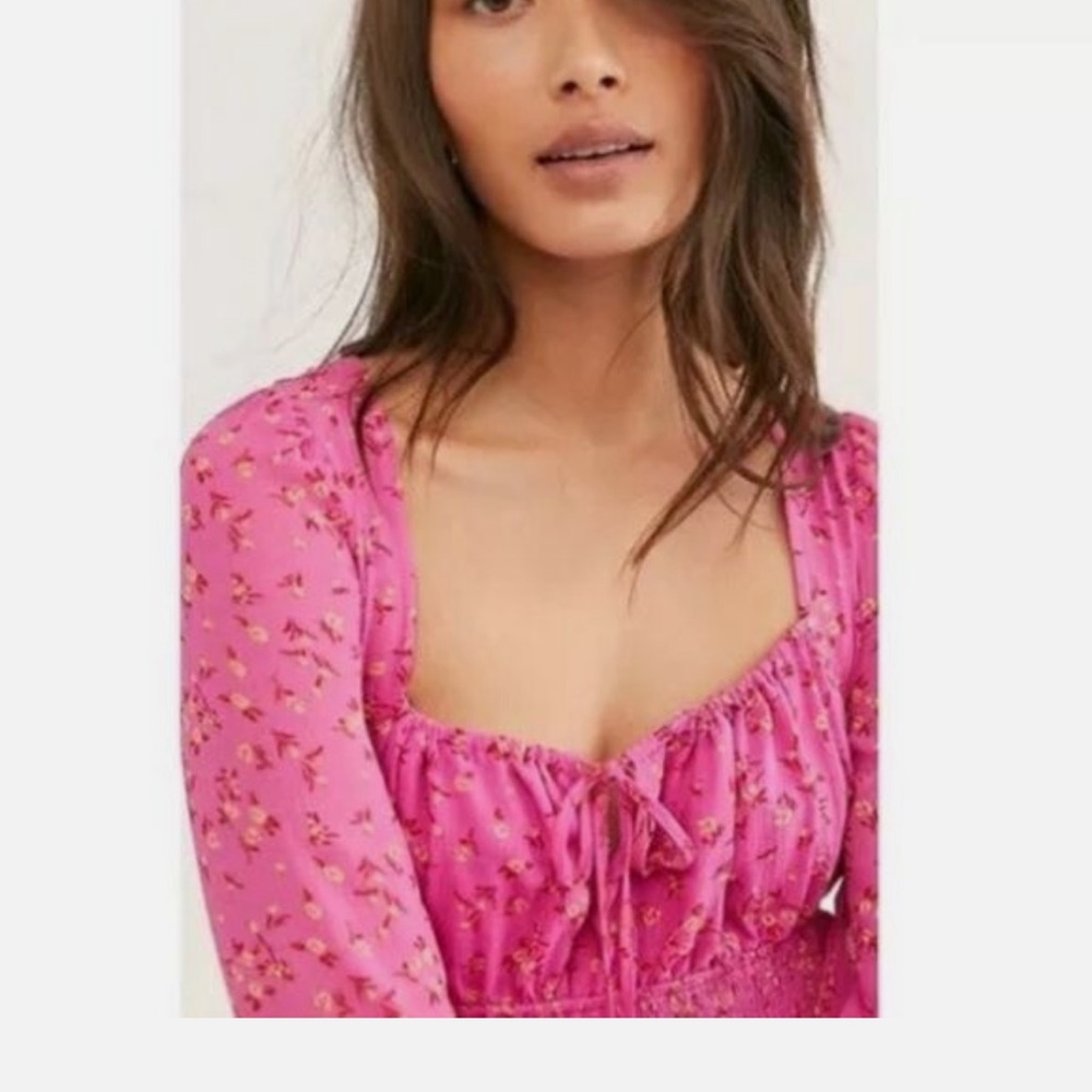 Free People Lolita top on pink! NWT